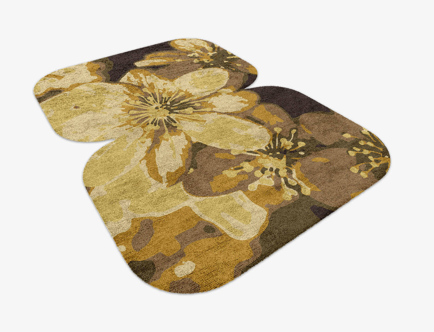 Neon Floral Eight Hand Knotted Bamboo Silk Custom Rug by Rug Artisan