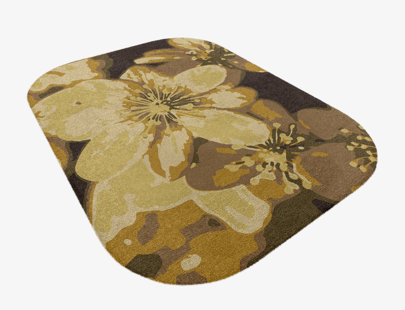 Neon Floral Oblong Hand Knotted Tibetan Wool Custom Rug by Rug Artisan