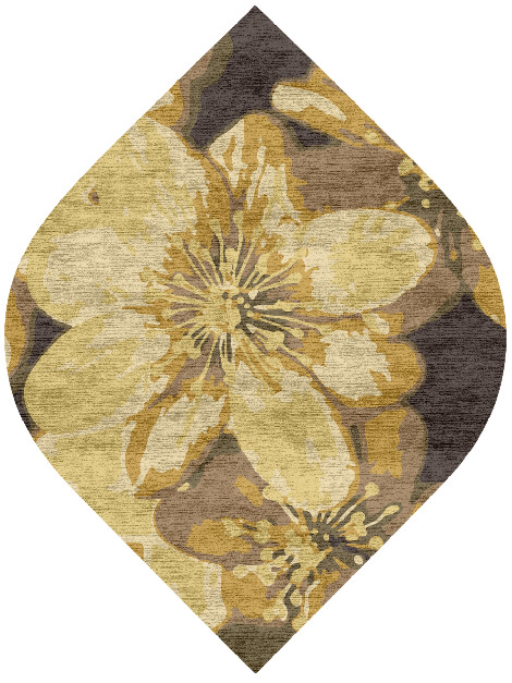 Neon Floral Ogee Hand Knotted Bamboo Silk Custom Rug by Rug Artisan