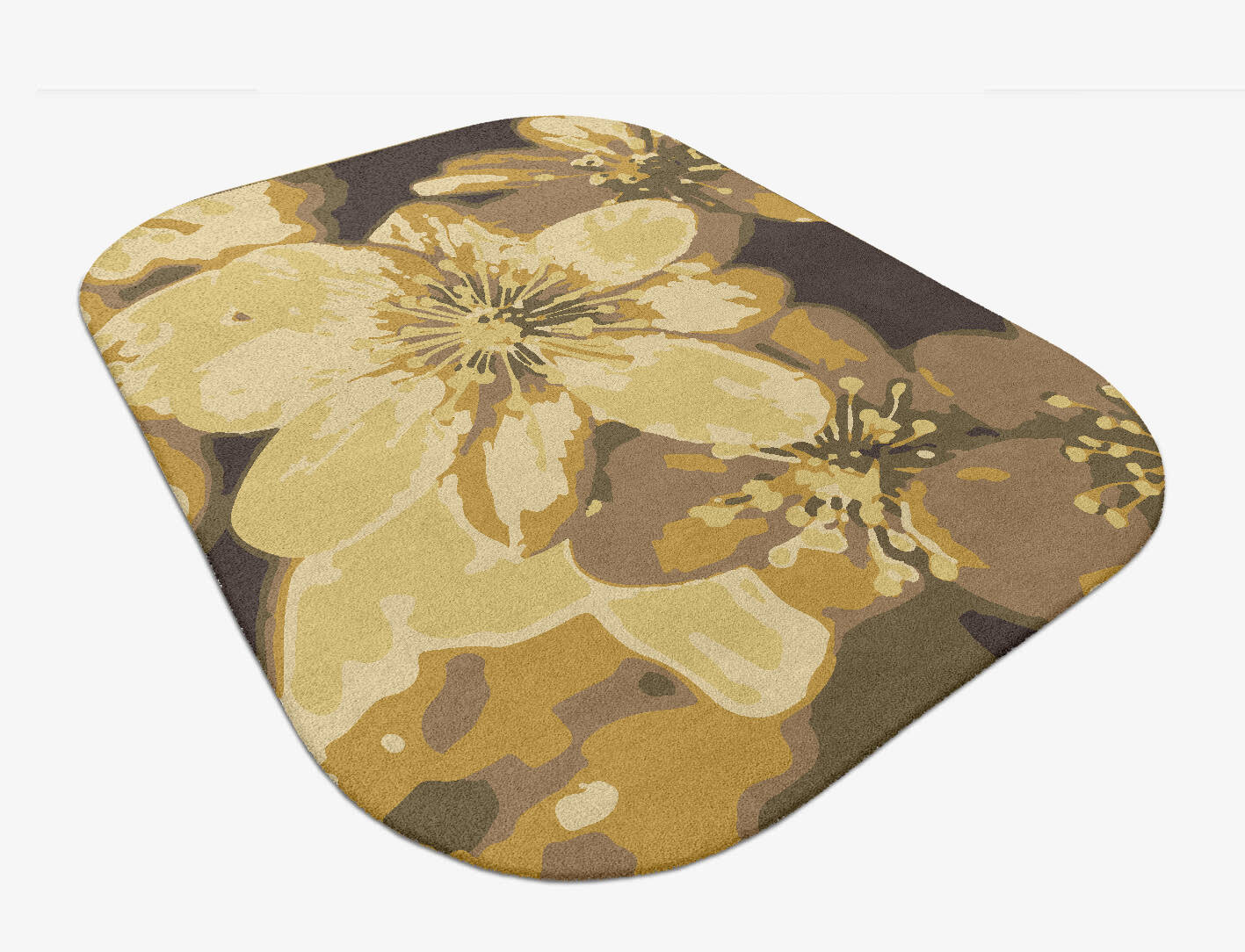 Neon Floral Oblong Hand Tufted Pure Wool Custom Rug by Rug Artisan