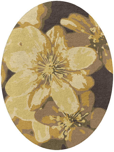 Neon Floral Oval Hand Tufted Pure Wool Custom Rug by Rug Artisan
