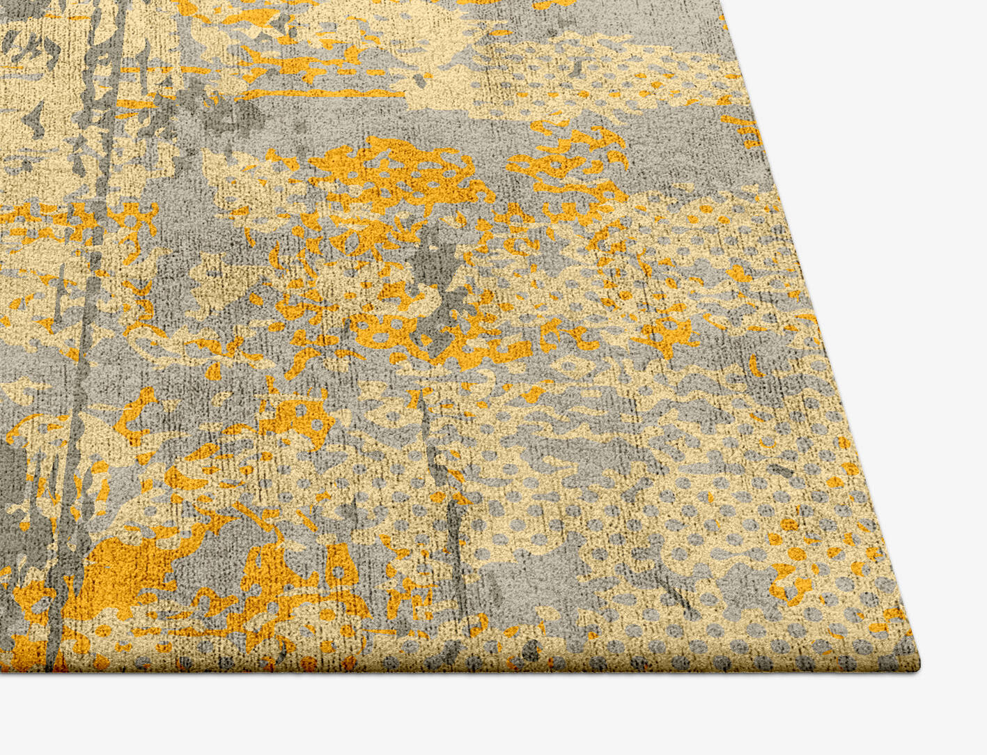 Net Surface Art Square Hand Tufted Bamboo Silk Custom Rug by Rug Artisan