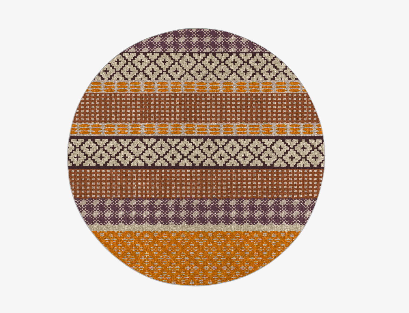 Nevi Flatweaves Round Outdoor Recycled Yarn Custom Rug by Rug Artisan