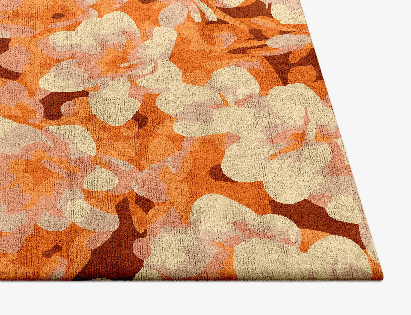Night Glory Floral Square Hand Tufted Bamboo Silk Custom Rug by Rug Artisan
