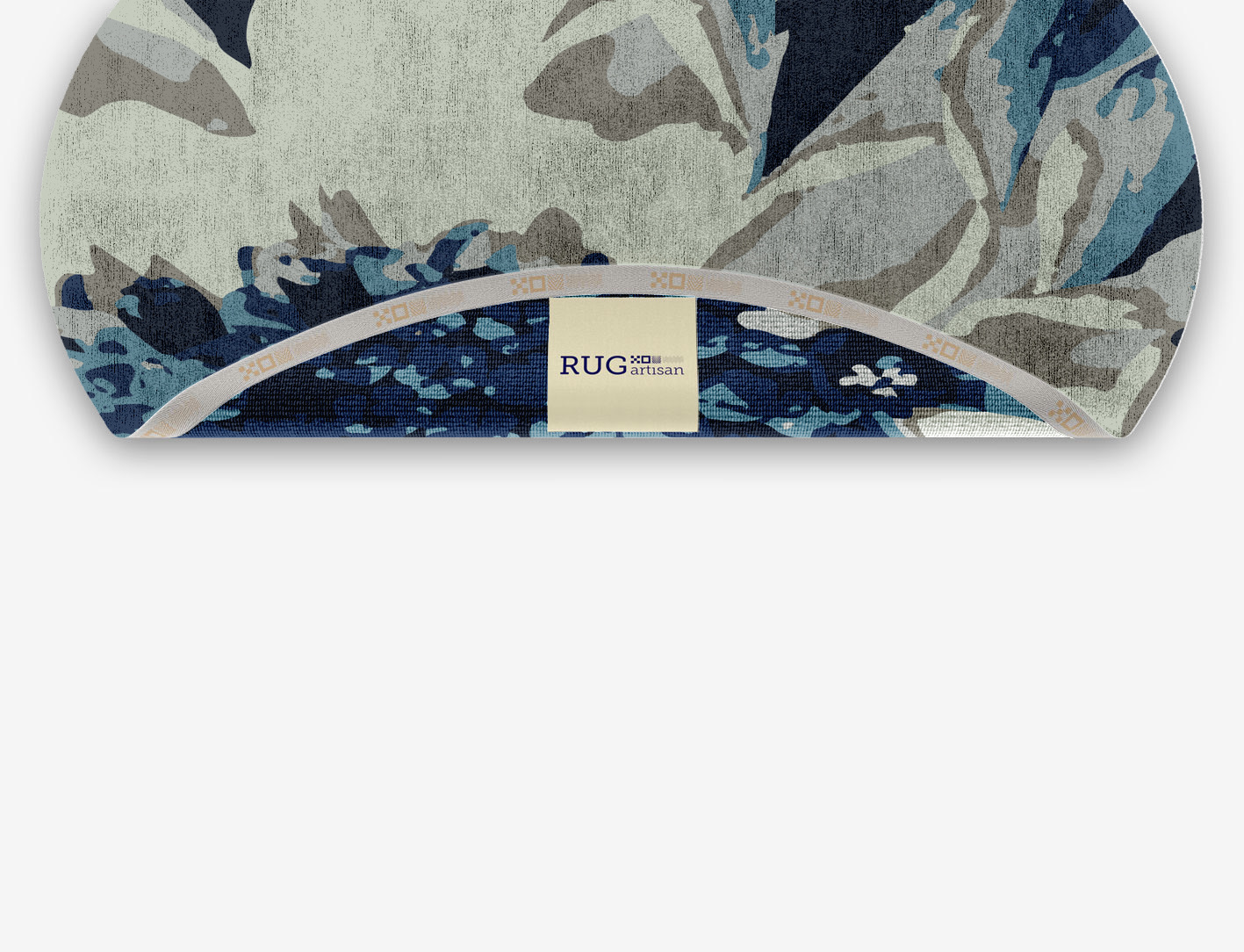 Nightbloom Floral Oval Hand Knotted Bamboo Silk Custom Rug by Rug Artisan