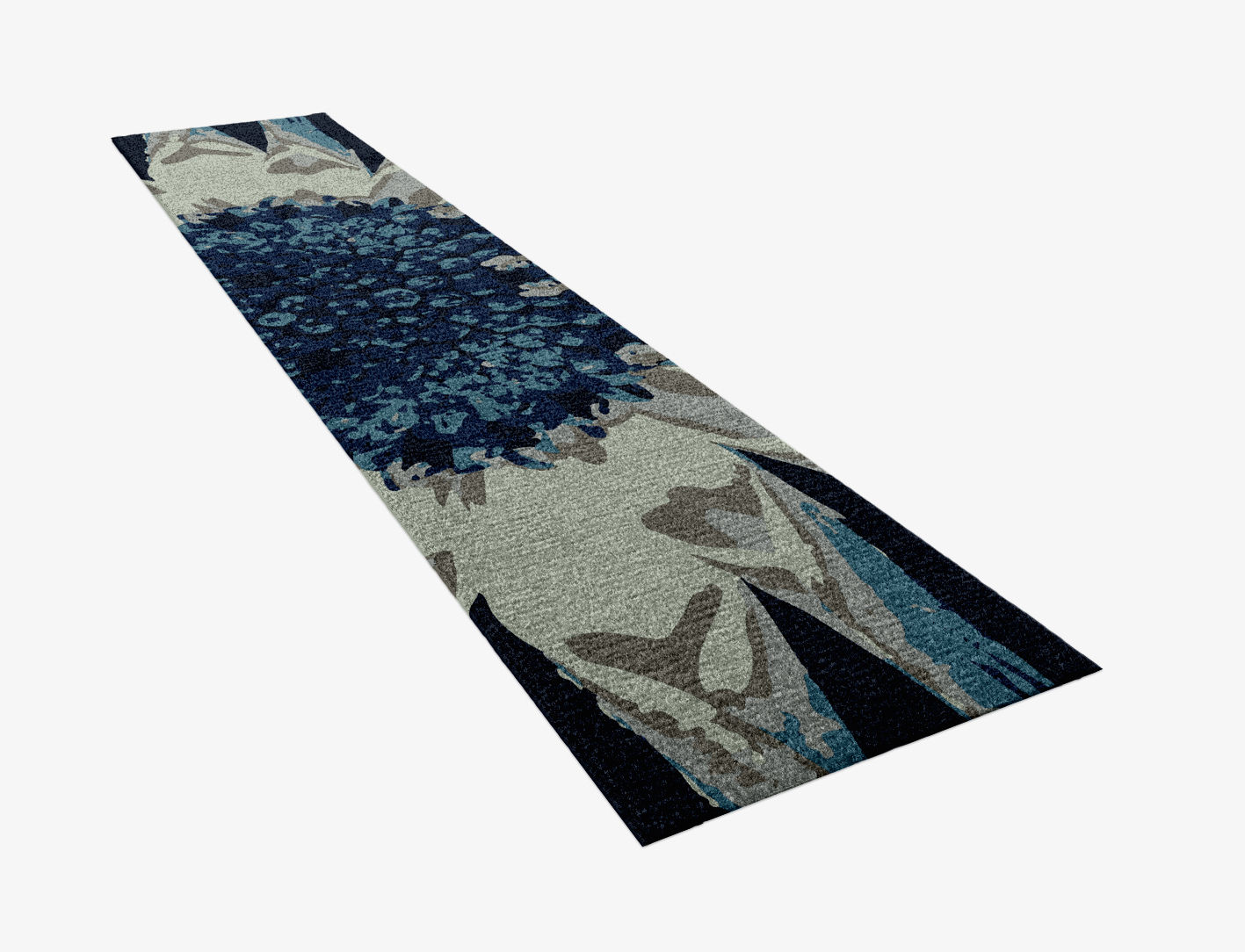 Nightbloom Floral Runner Hand Knotted Tibetan Wool Custom Rug by Rug Artisan