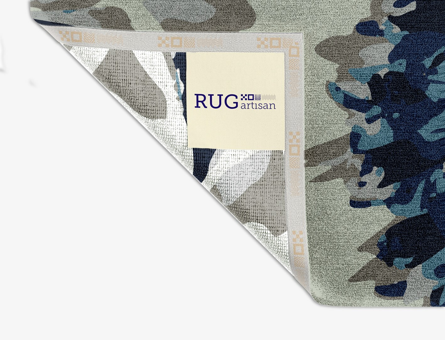 Nightbloom Floral Square Hand Knotted Tibetan Wool Custom Rug by Rug Artisan