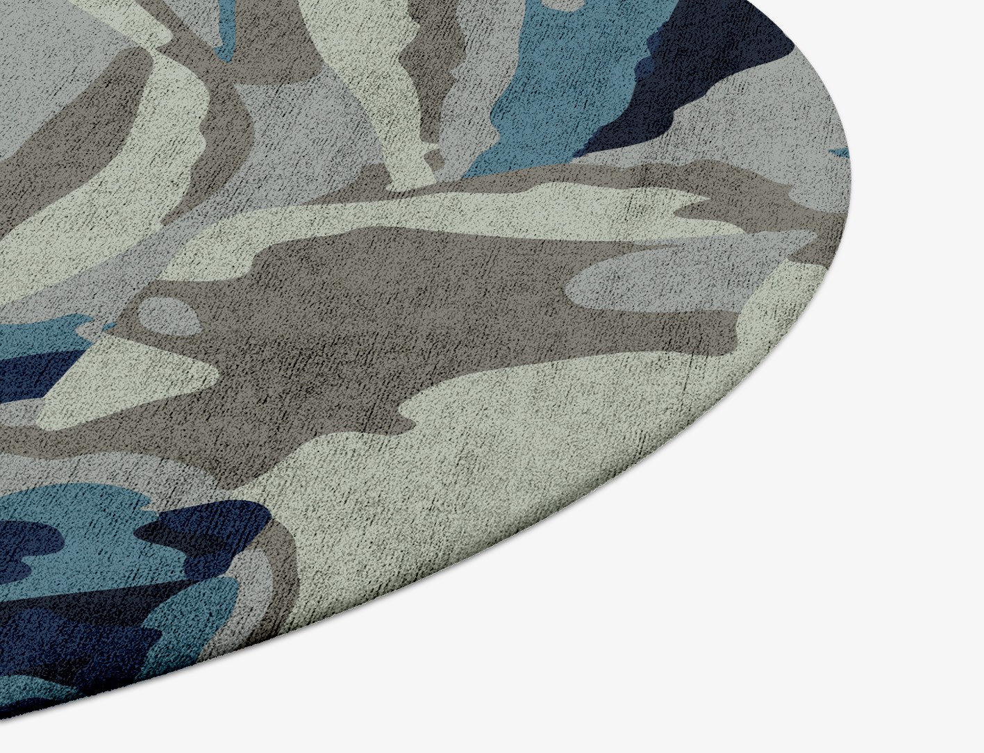 Nightbloom Floral Round Hand Tufted Bamboo Silk Custom Rug by Rug Artisan