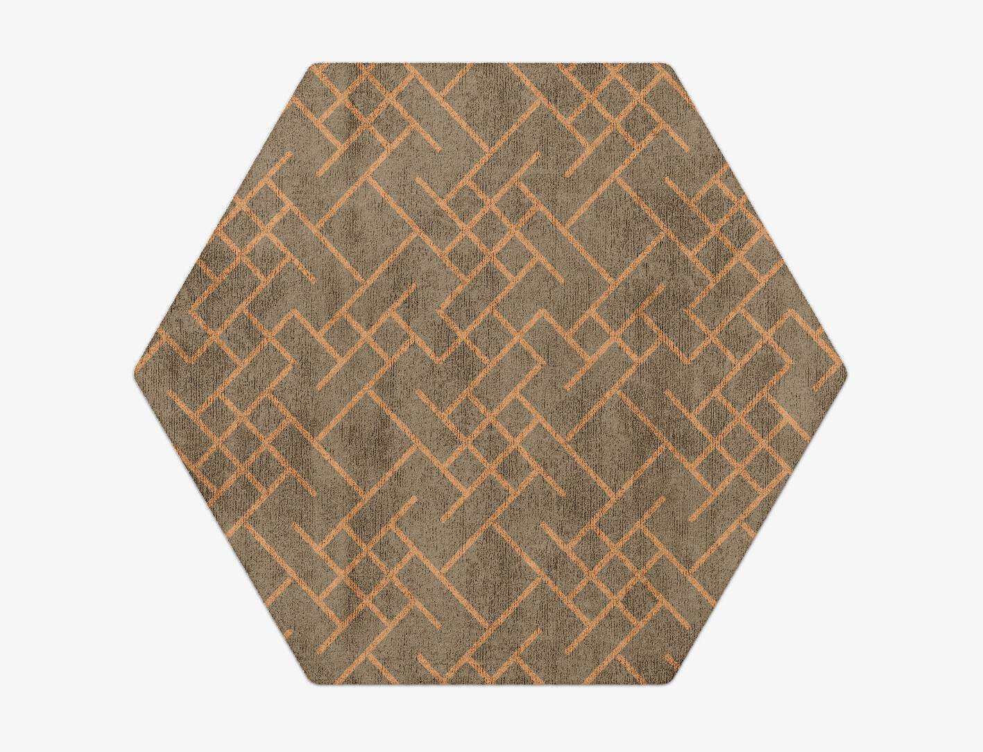 Nirvana Minimalist Hexagon Hand Tufted Bamboo Silk Custom Rug by Rug Artisan