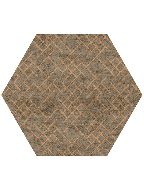 Nirvana Minimalist Hexagon Hand Tufted Bamboo Silk Custom Rug by Rug Artisan