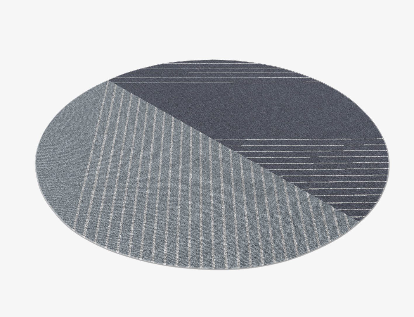 Normals Minimalist Round Flatweave New Zealand Wool Custom Rug by Rug Artisan