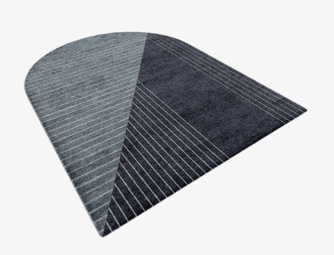 Normals Minimalist Arch Hand Knotted Bamboo Silk Custom Rug by Rug Artisan
