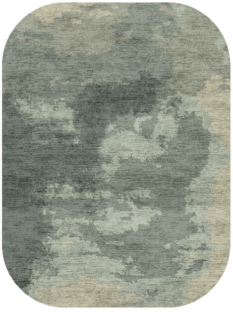 Northern lights Gradation Oblong Hand Knotted Bamboo Silk Custom Rug by Rug Artisan