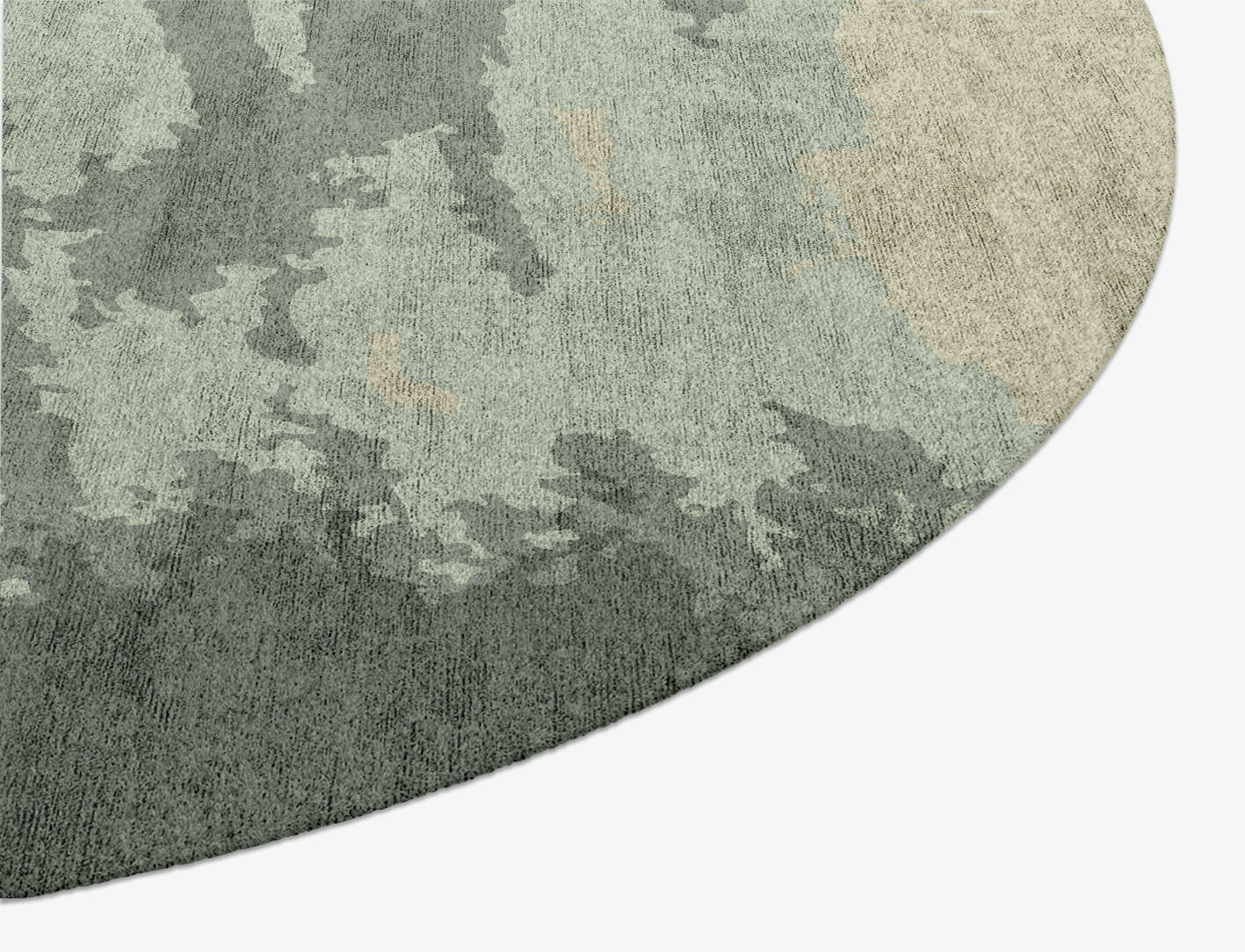 Northern lights Gradation Oval Hand Knotted Bamboo Silk Custom Rug by Rug Artisan
