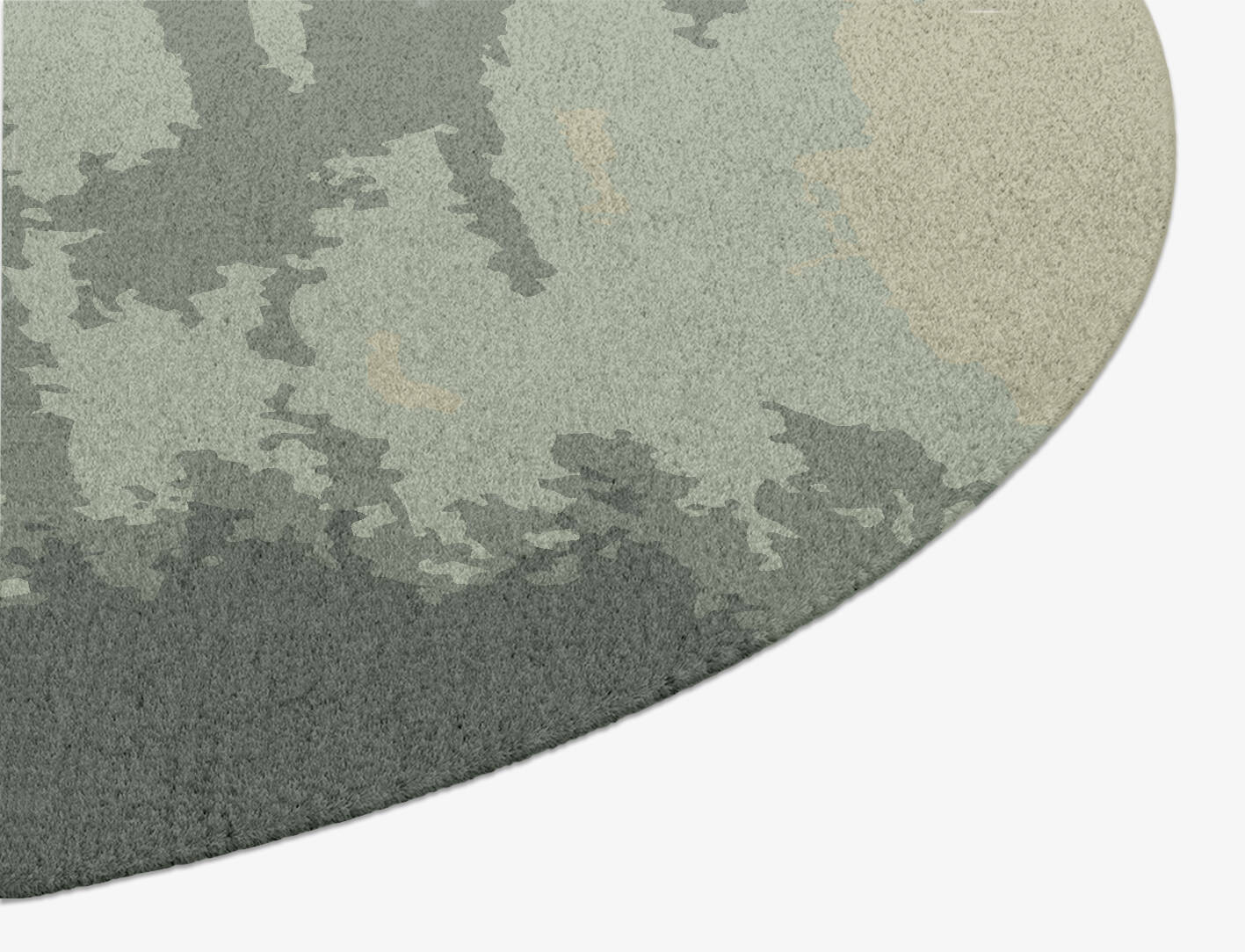 Northern lights Gradation Oval Hand Knotted Tibetan Wool Custom Rug by Rug Artisan