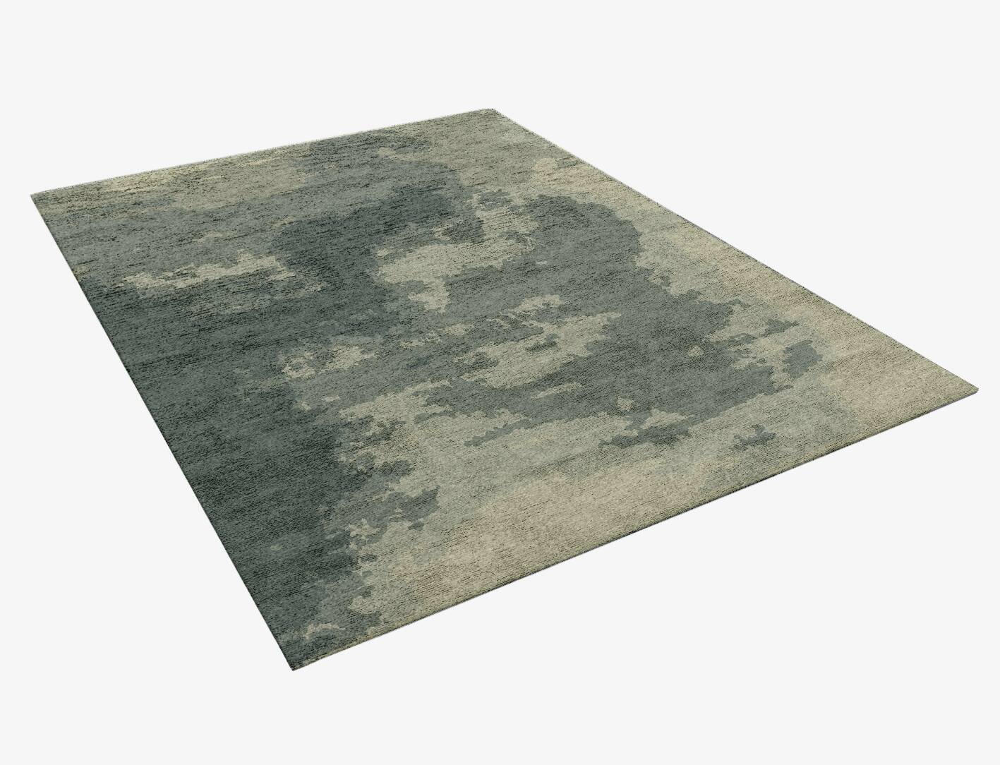 Northern lights Gradation Rectangle Hand Knotted Bamboo Silk Custom Rug by Rug Artisan