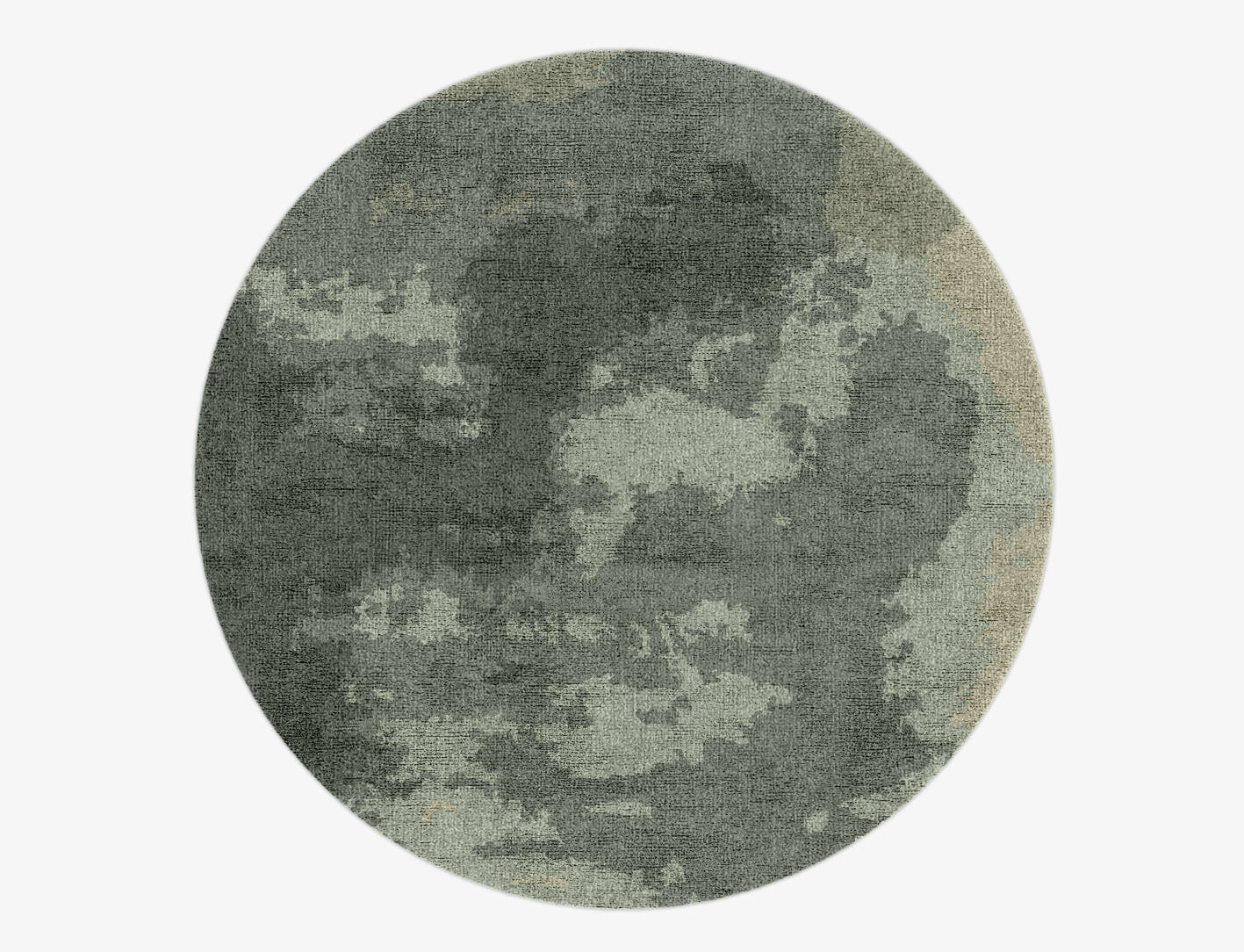 Northern lights Gradation Round Hand Knotted Bamboo Silk Custom Rug by Rug Artisan