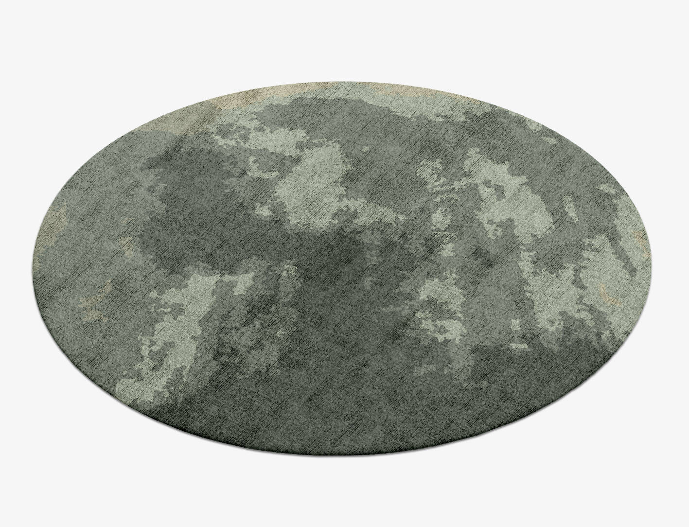 Northern lights Gradation Round Hand Knotted Bamboo Silk Custom Rug by Rug Artisan