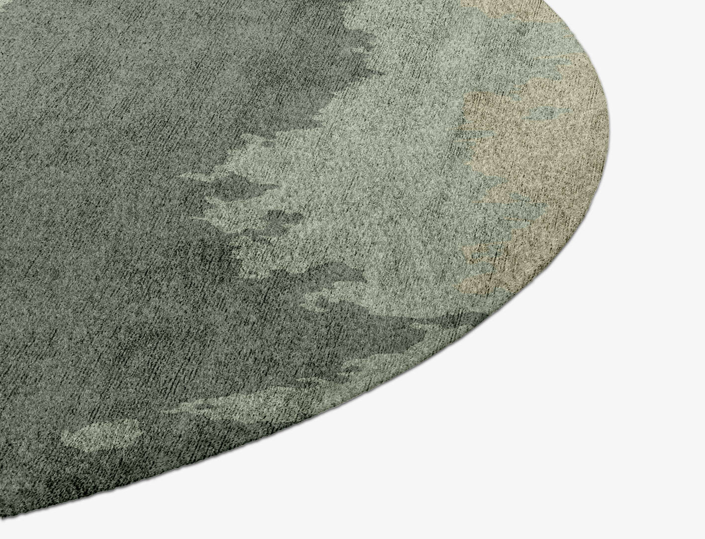 Northern lights Gradation Round Hand Knotted Bamboo Silk Custom Rug by Rug Artisan