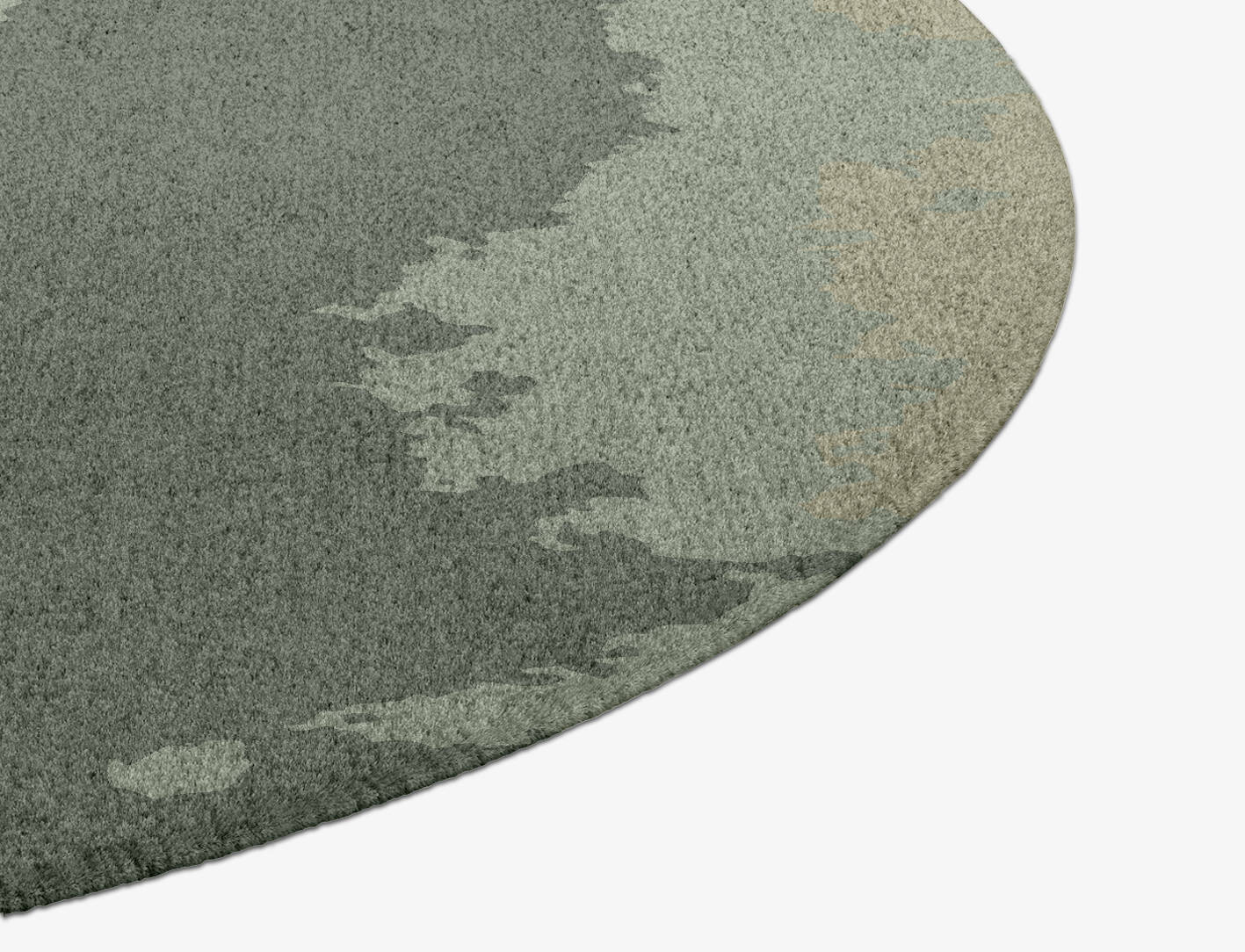 Northern lights Gradation Round Hand Knotted Tibetan Wool Custom Rug by Rug Artisan