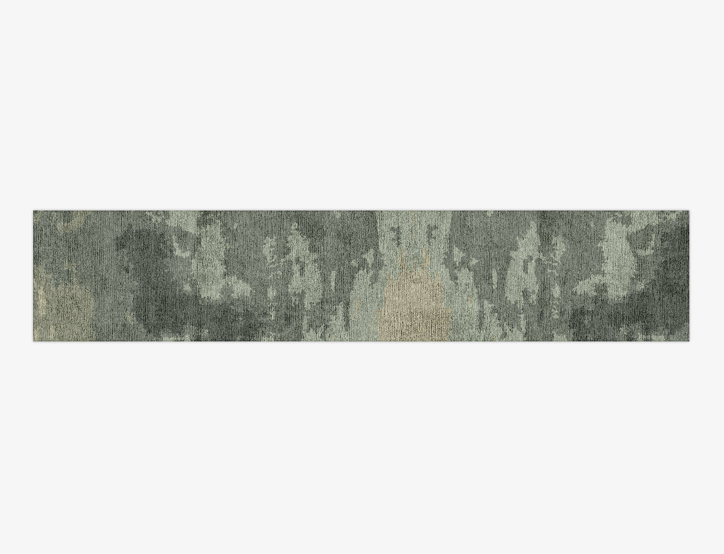 Northern lights Gradation Runner Hand Knotted Bamboo Silk Custom Rug by Rug Artisan