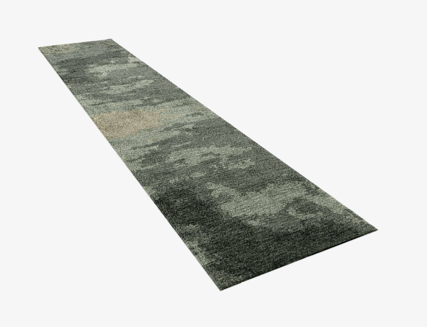 Northern lights Gradation Runner Hand Knotted Bamboo Silk Custom Rug by Rug Artisan
