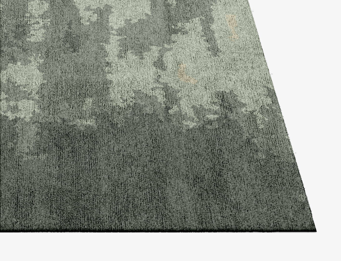 Northern lights Gradation Square Hand Knotted Bamboo Silk Custom Rug by Rug Artisan