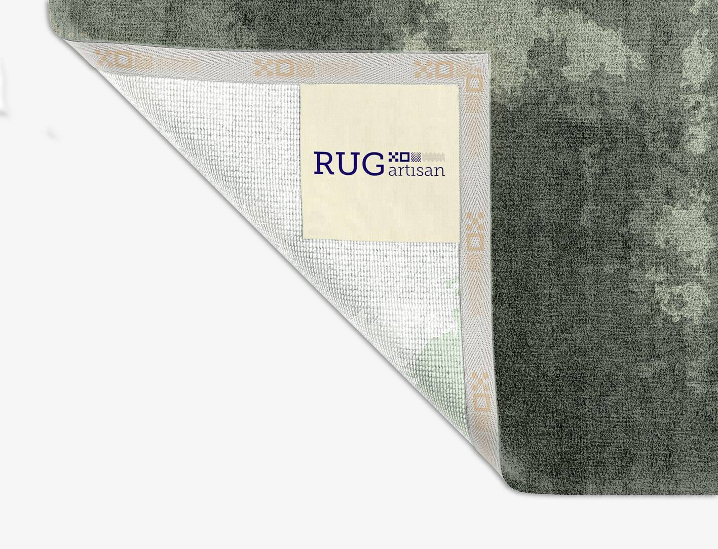 Northern lights Gradation Square Hand Knotted Bamboo Silk Custom Rug by Rug Artisan