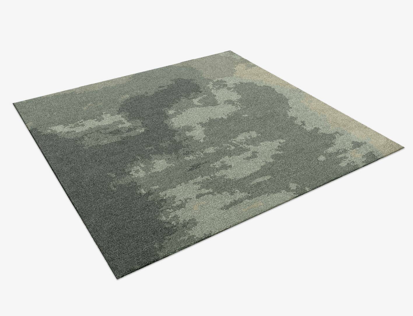 Northern lights Gradation Square Hand Knotted Tibetan Wool Custom Rug by Rug Artisan