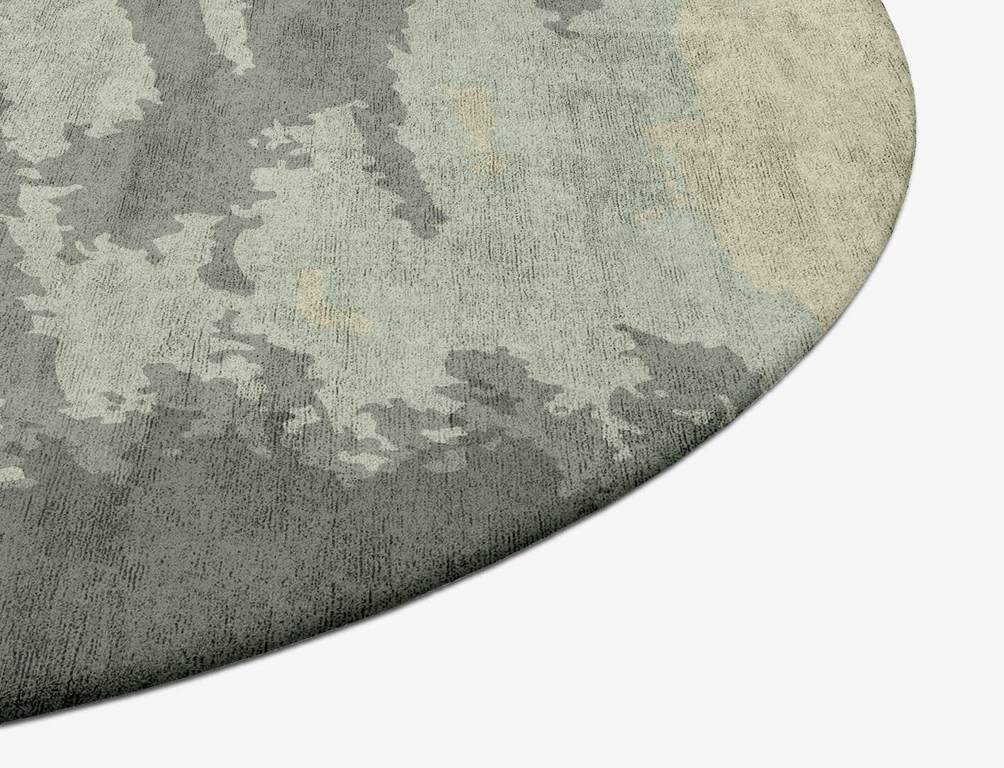 Northern lights Gradation Oval Hand Tufted Bamboo Silk Custom Rug by Rug Artisan