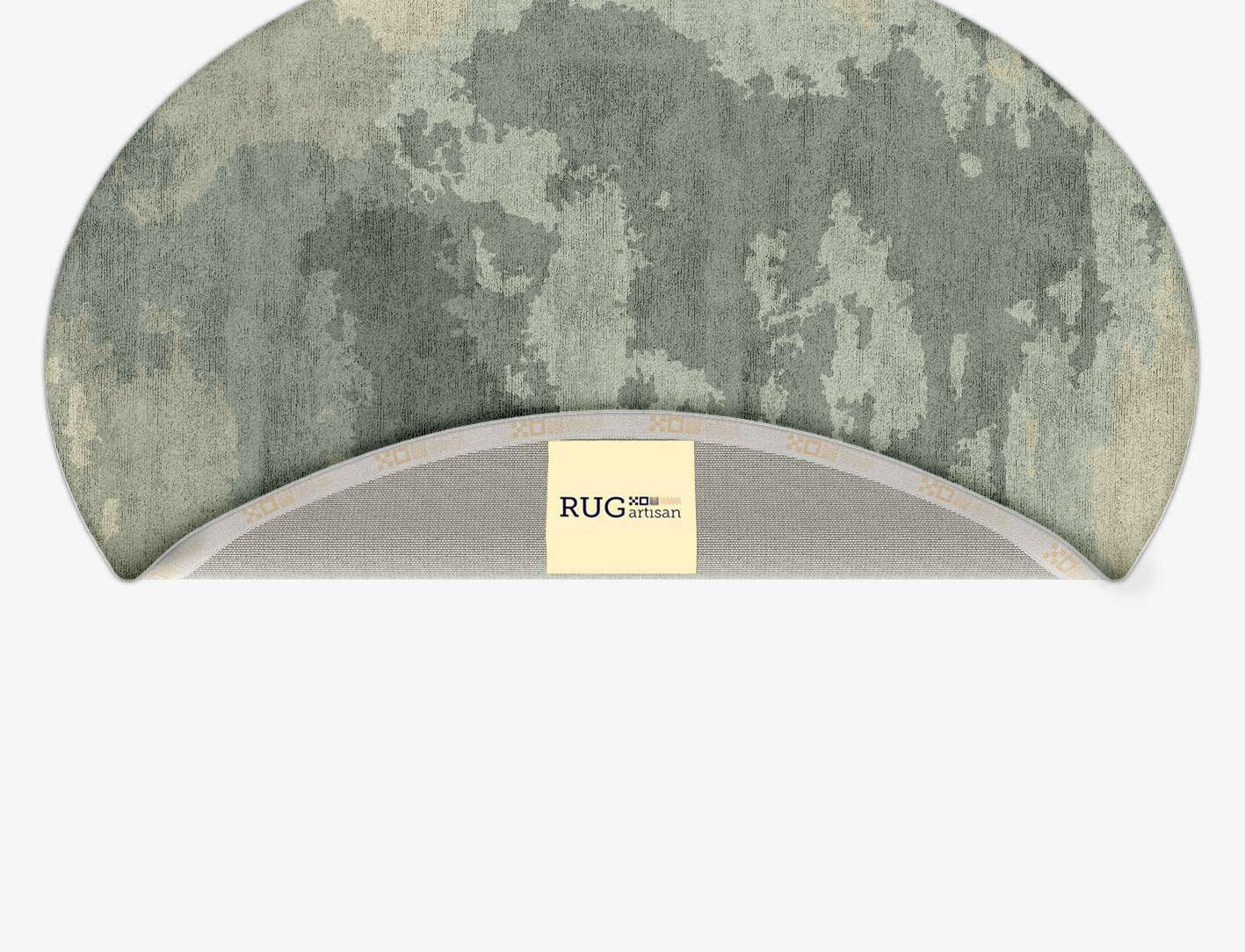 Northern lights Gradation Oval Hand Tufted Bamboo Silk Custom Rug by Rug Artisan