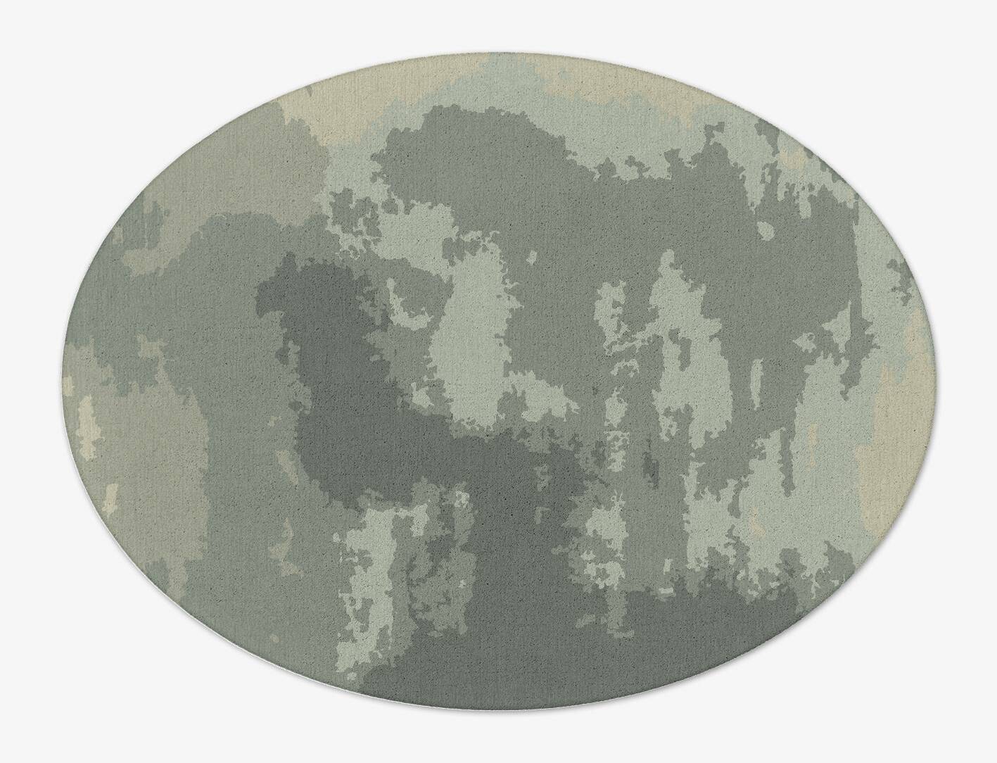 Northern lights Gradation Oval Hand Tufted Pure Wool Custom Rug by Rug Artisan