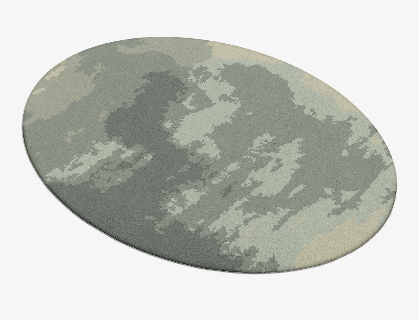 Northern lights Gradation Oval Hand Tufted Pure Wool Custom Rug by Rug Artisan