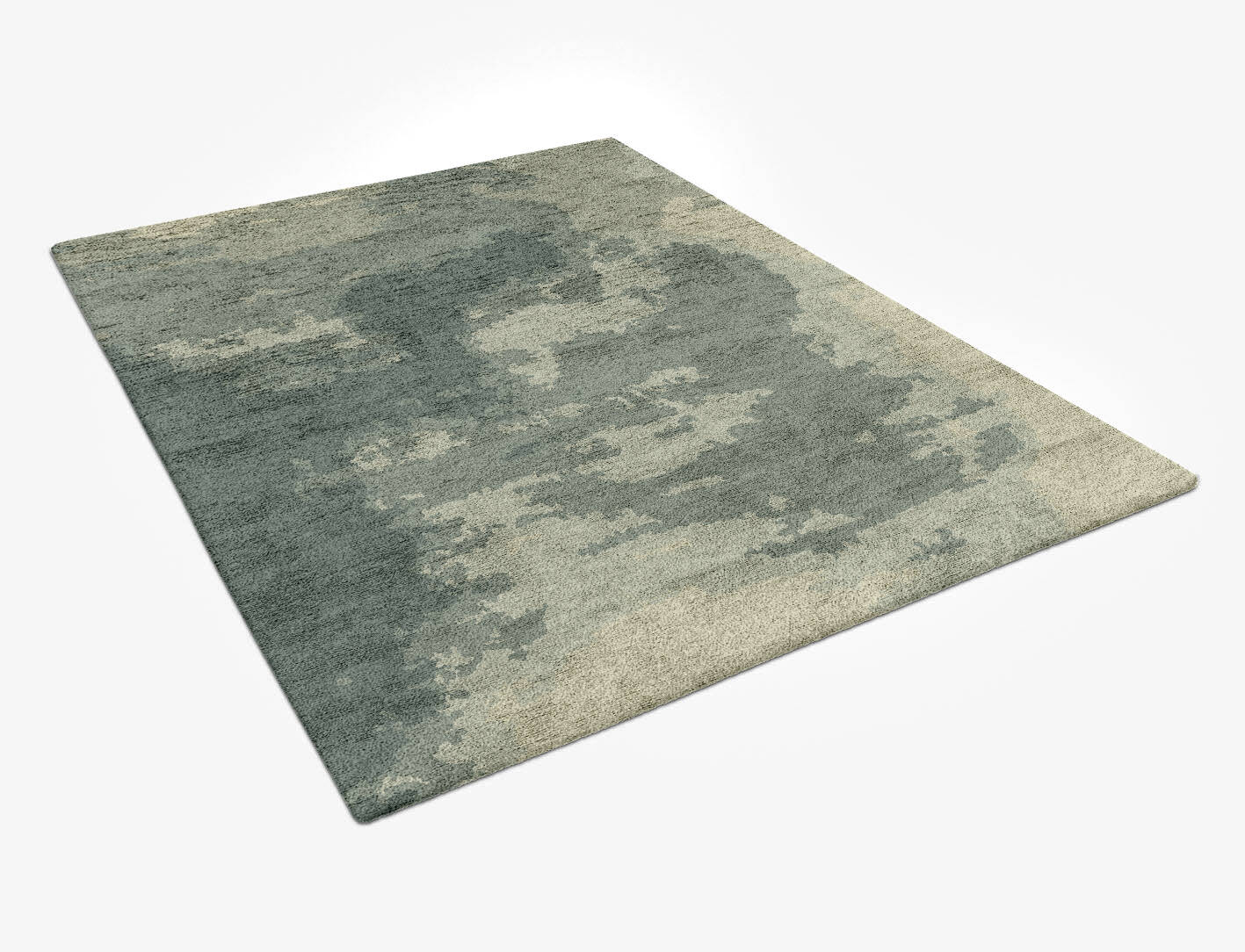 Northern lights Gradation Rectangle Hand Tufted Bamboo Silk Custom Rug by Rug Artisan