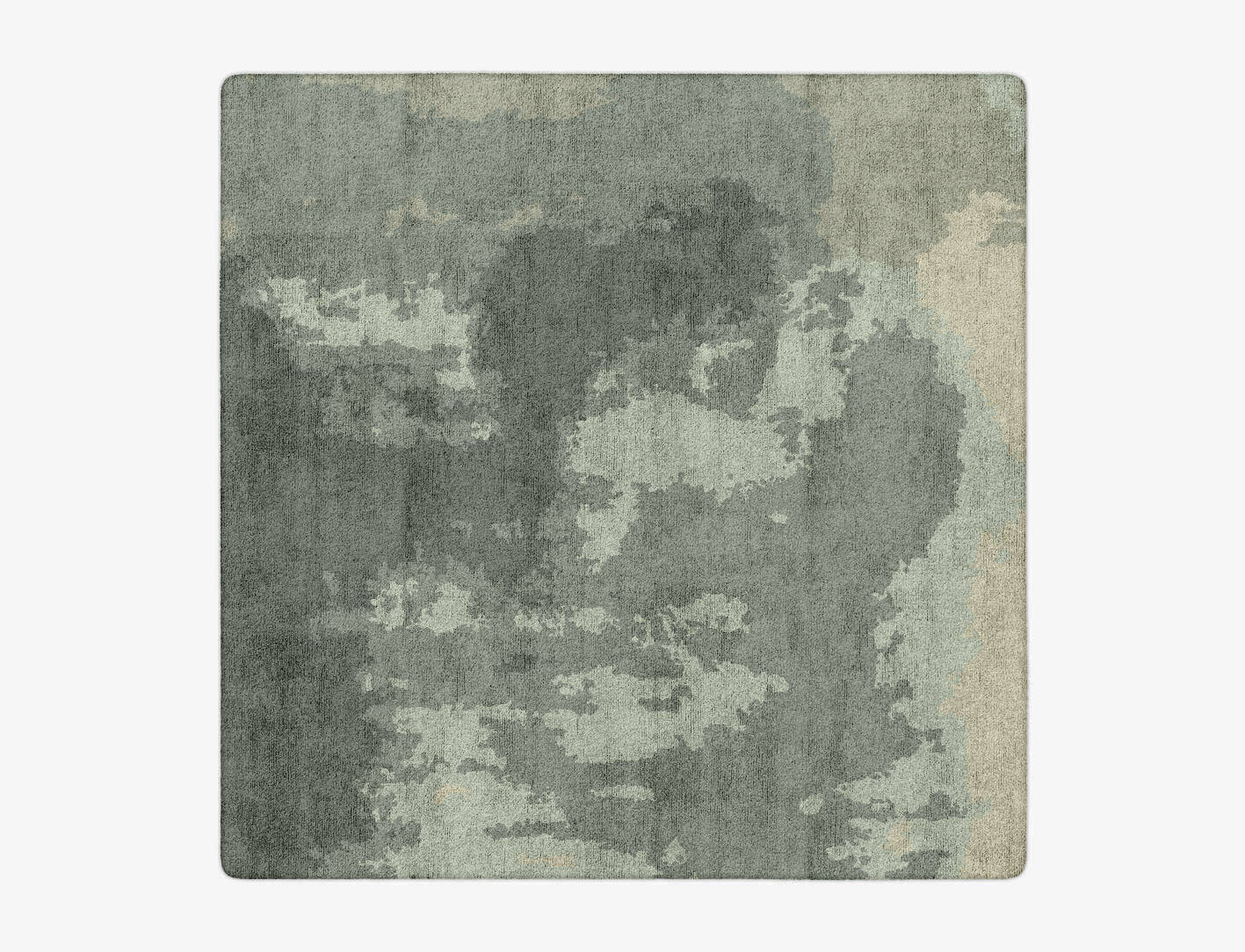 Northern lights Gradation Square Hand Tufted Bamboo Silk Custom Rug by Rug Artisan