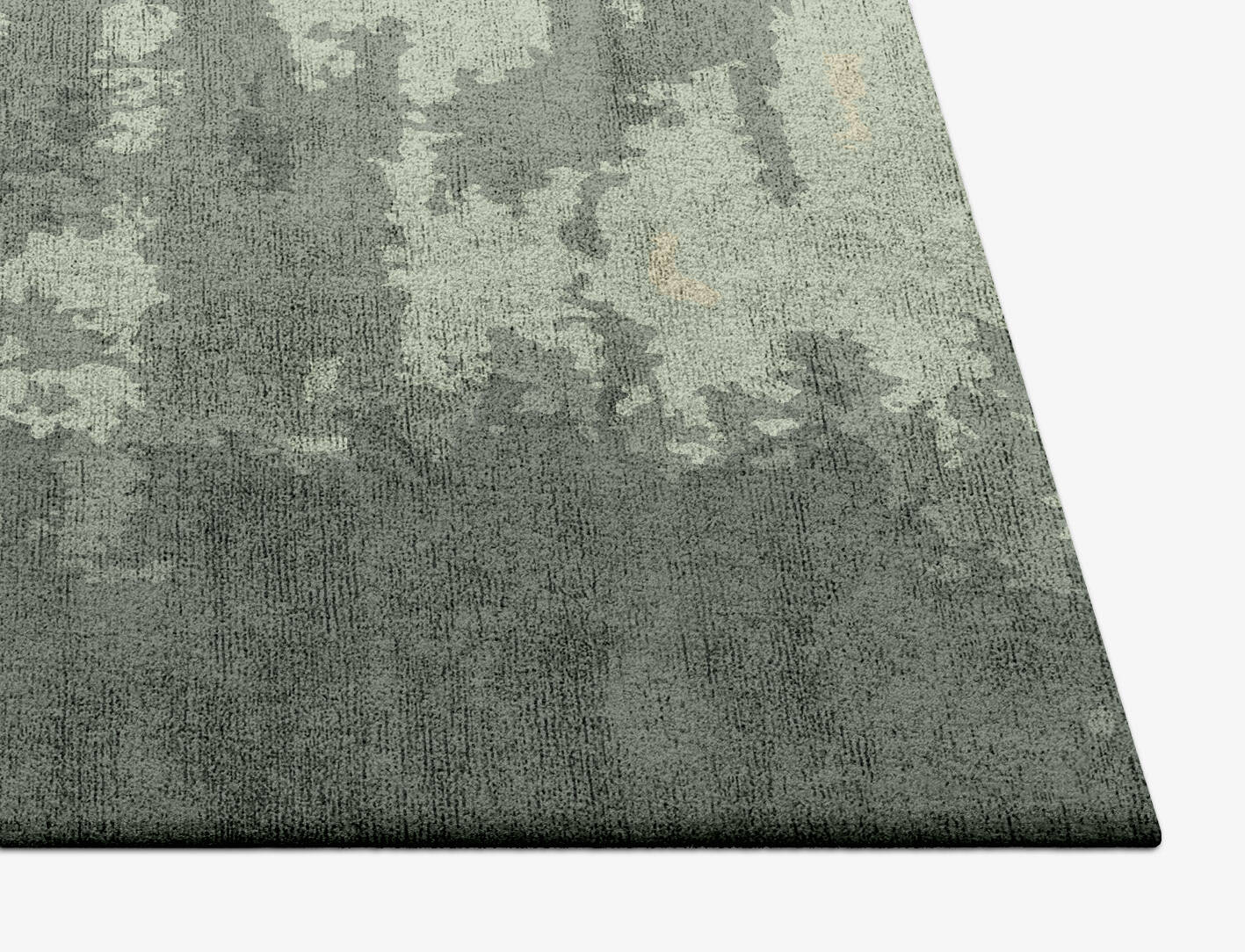 Northern lights Gradation Square Hand Tufted Bamboo Silk Custom Rug by Rug Artisan