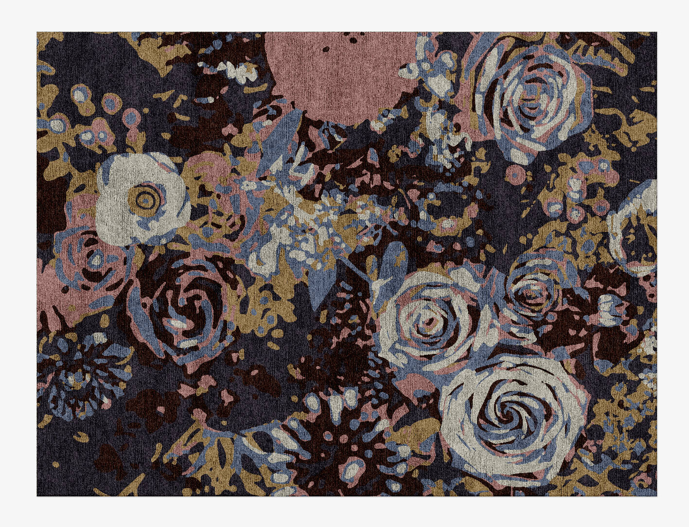 Nosegay Floral Rectangle Hand Knotted Bamboo Silk Custom Rug by Rug Artisan