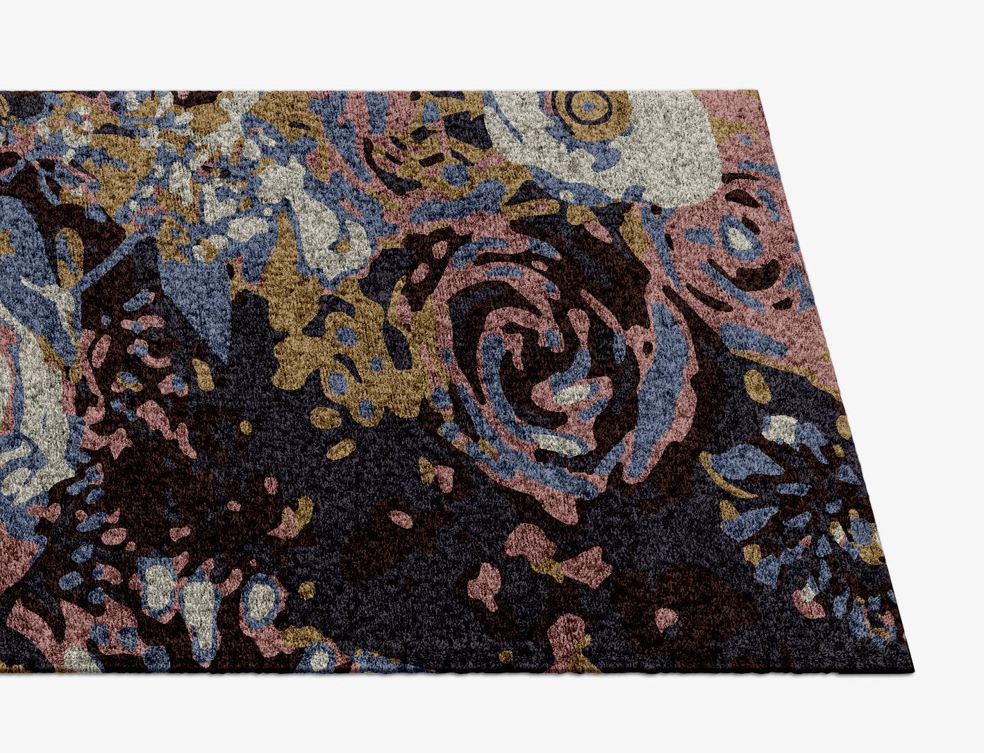 Nosegay Floral Runner Hand Knotted Bamboo Silk Custom Rug by Rug Artisan