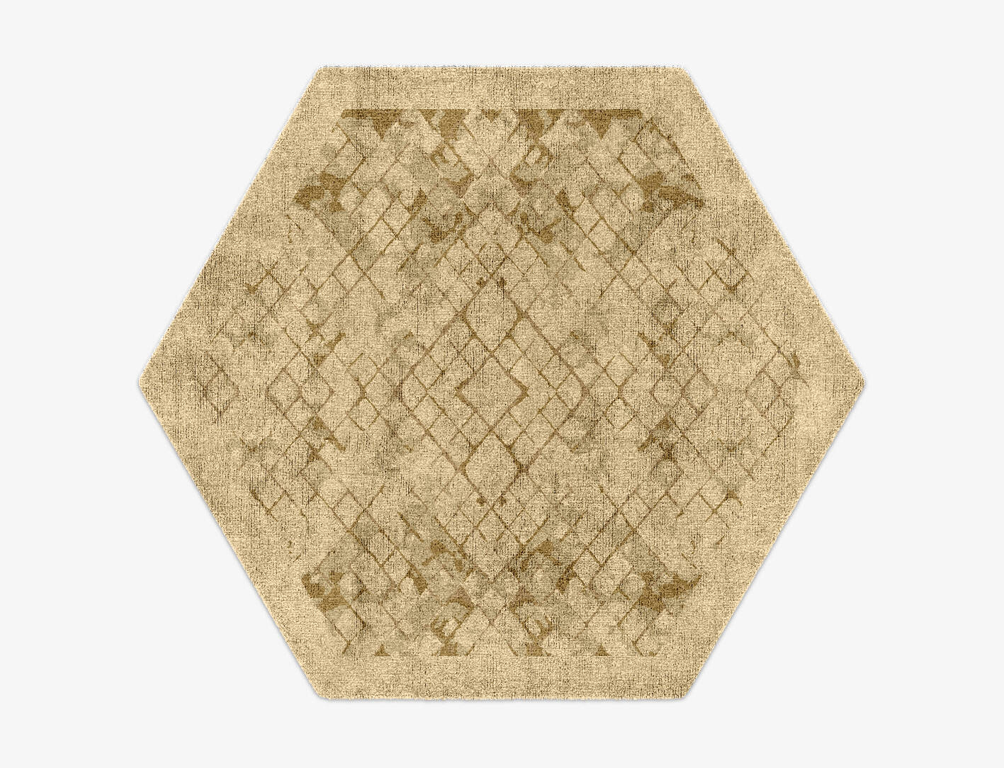 Noshi Origami Hexagon Hand Knotted Bamboo Silk Custom Rug by Rug Artisan