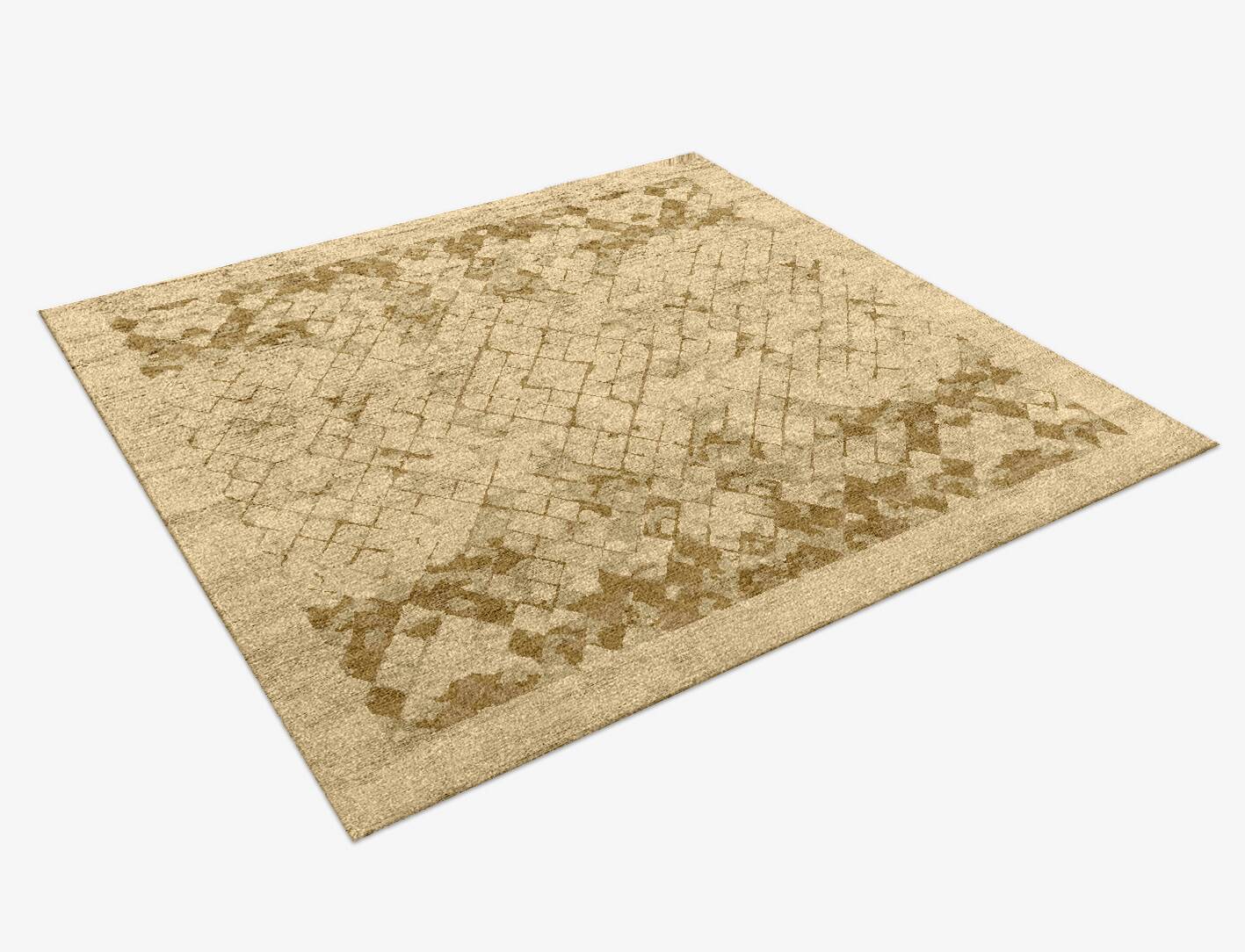 Noshi Origami Square Hand Knotted Bamboo Silk Custom Rug by Rug Artisan