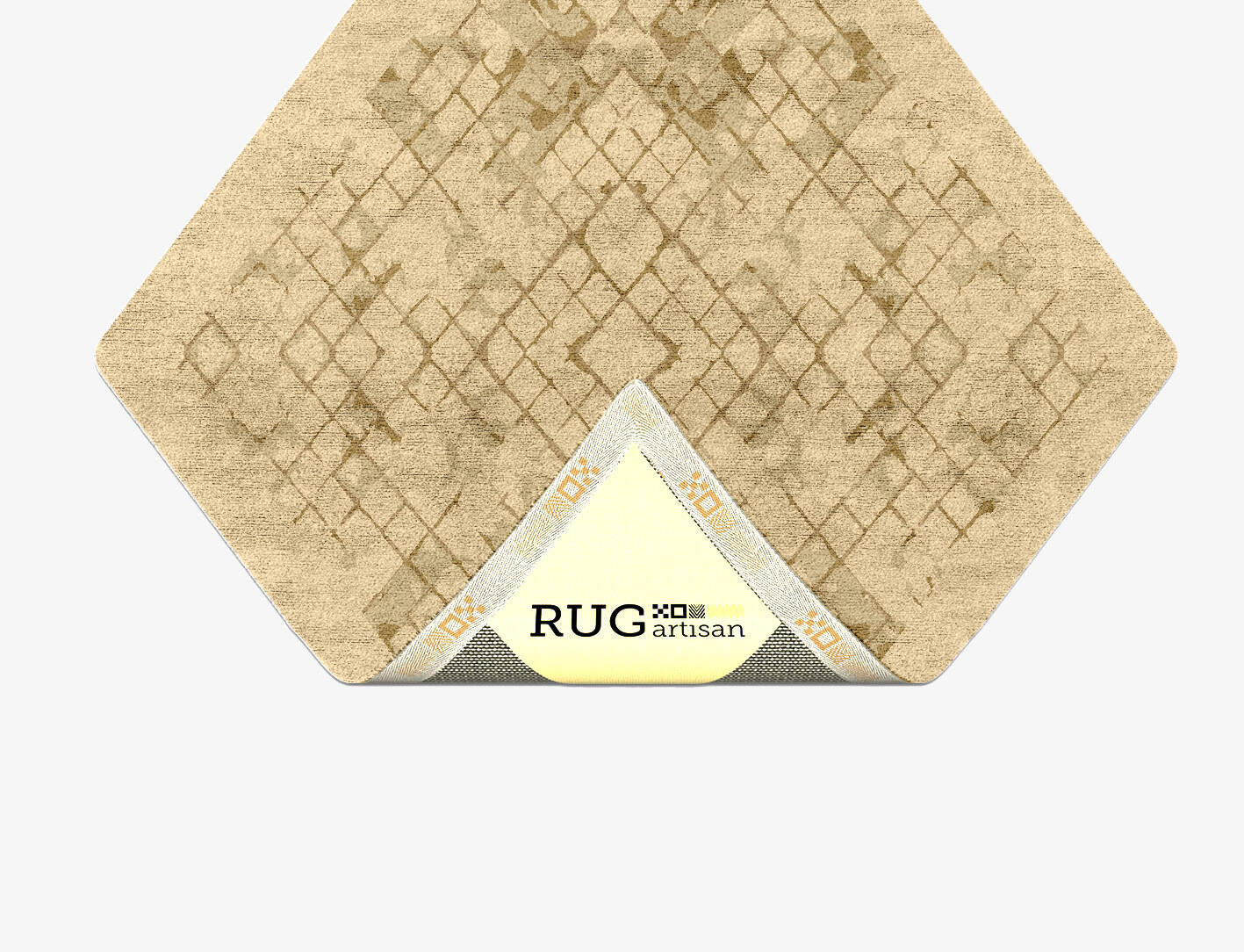Noshi Origami Diamond Hand Tufted Bamboo Silk Custom Rug by Rug Artisan