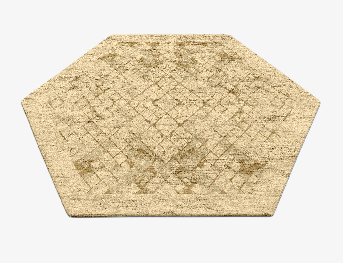 Noshi Origami Hexagon Hand Tufted Bamboo Silk Custom Rug by Rug Artisan