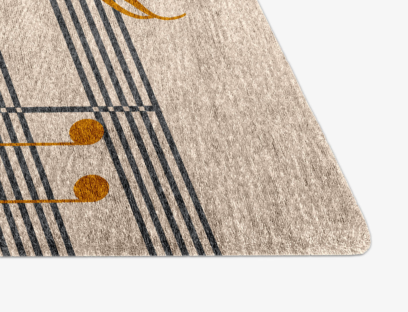Notes Kids Arch Hand Knotted Bamboo Silk Custom Rug by Rug Artisan