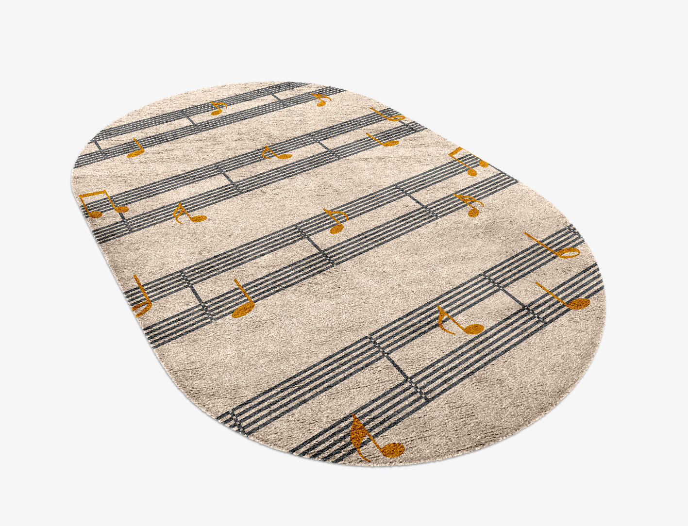 Notes Kids Capsule Hand Knotted Bamboo Silk Custom Rug by Rug Artisan