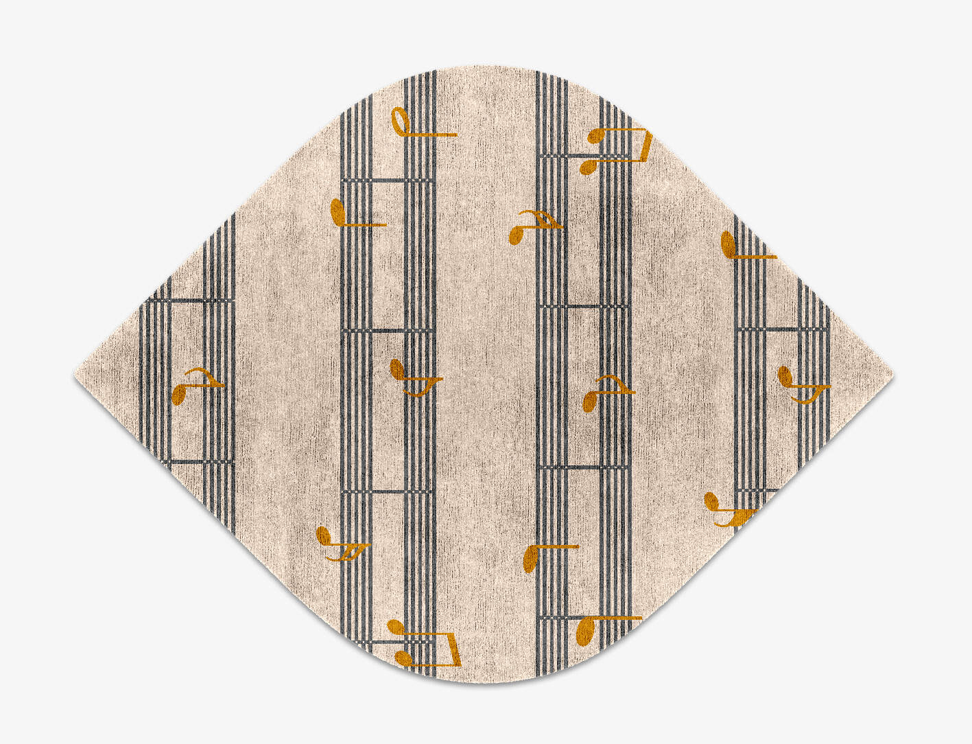 Notes Kids Ogee Hand Knotted Bamboo Silk Custom Rug by Rug Artisan