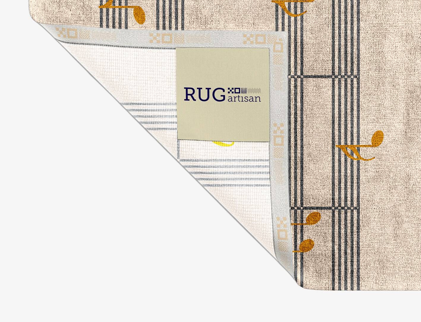 Notes Kids Rectangle Hand Knotted Bamboo Silk Custom Rug by Rug Artisan