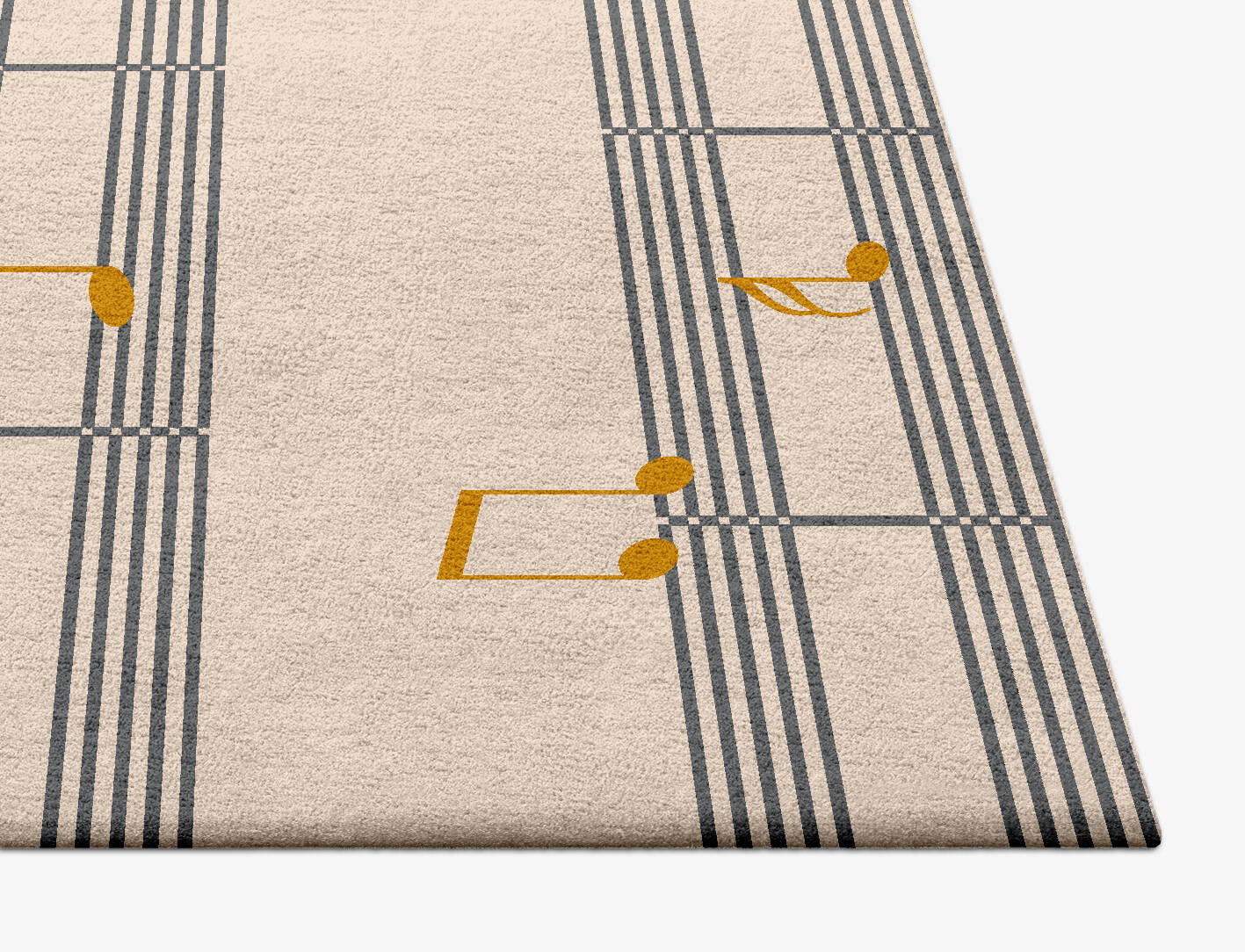Notes Kids Square Hand Tufted Pure Wool Custom Rug by Rug Artisan