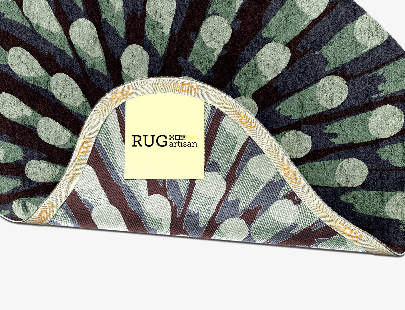 Nucleus Abstract Splash Hand Knotted Bamboo Silk Custom Rug by Rug Artisan