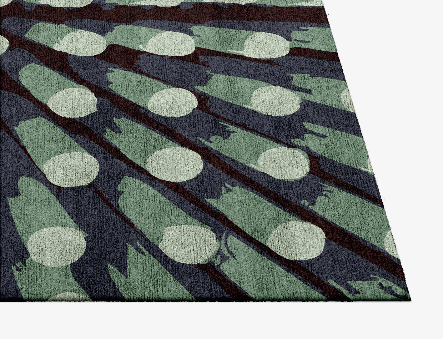 Nucleus Abstract Square Hand Knotted Bamboo Silk Custom Rug by Rug Artisan