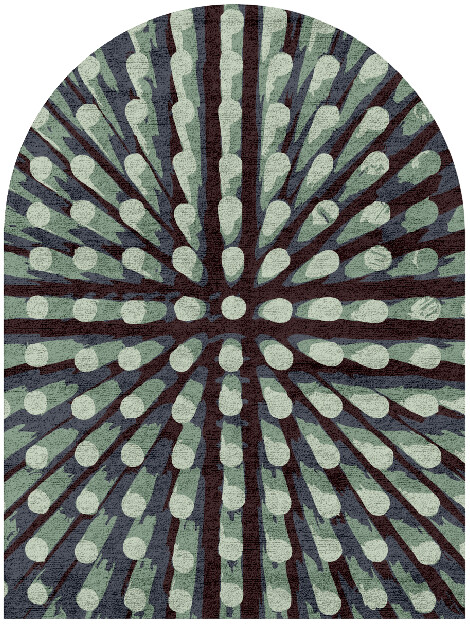 Nucleus Abstract Arch Hand Tufted Bamboo Silk Custom Rug by Rug Artisan
